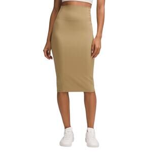 NWT Lululemon Size 14 Nulu Slim-Fit High-Rise Skirt - Filbert Tan